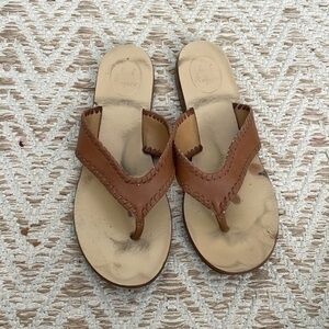 Jack Rogers, flip-flop sandals, size 10 brown